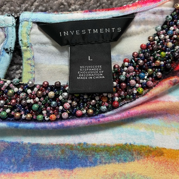 Investments Beaded Multicolor Top - Picture 2 of 7